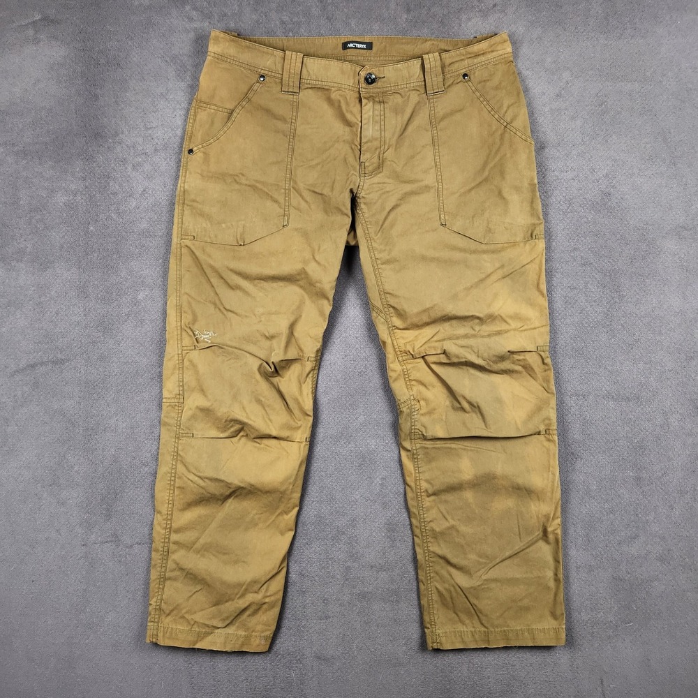 Arc'teryx Sullivan Pant Mens 38 Brown Cotton Nylon Articulated Hiking Work 16201